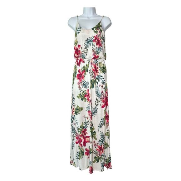 Lush Dresses & Skirts - Lush Womens M Floral Spaghetti Strap Maxi Dress